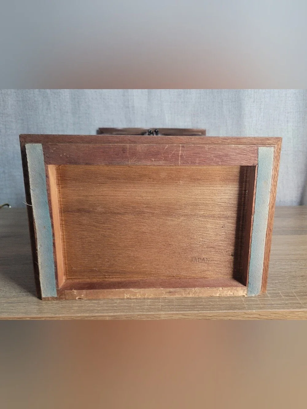 Vintage Wooden Tabletop Jewelry Armoire Cabinet Large Jewelry Box